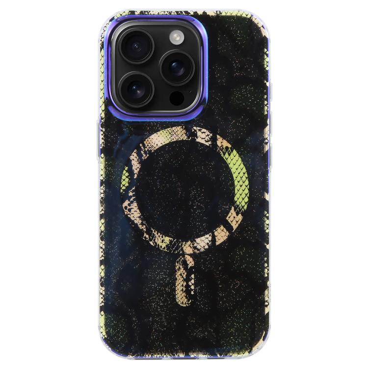 For iPhone 13 Pro Max IMD Blue Light Jungle Series Magnetic Phone Case