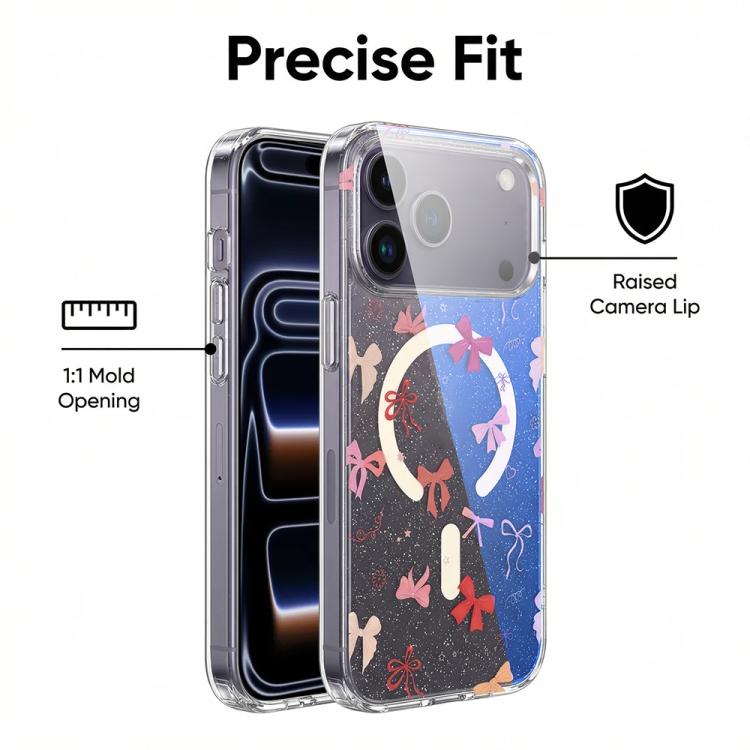 For iPhone 14 Pro IMD Blue Light Jungle Series Magnetic Phone Case