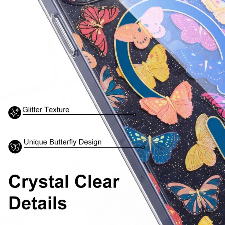 For iPhone 15 Plus / 14 Plus IMD Blue Light Jungle Series Magnetic Phone Case