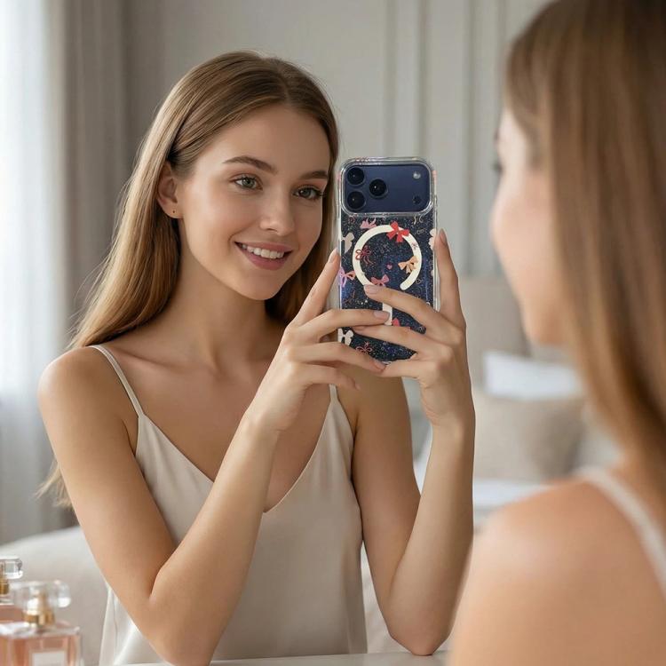 For iPhone 15 Pro Max IMD Blue Light Jungle Series Magnetic Phone Case