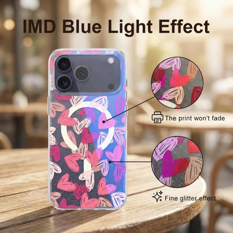 For iPhone 16 IMD Blue Light Jungle Series Magnetic Phone Case