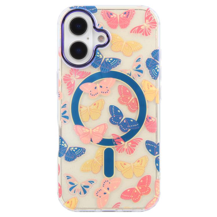 For iPhone 16 IMD Blue Light Jungle Series Magnetic Phone Case