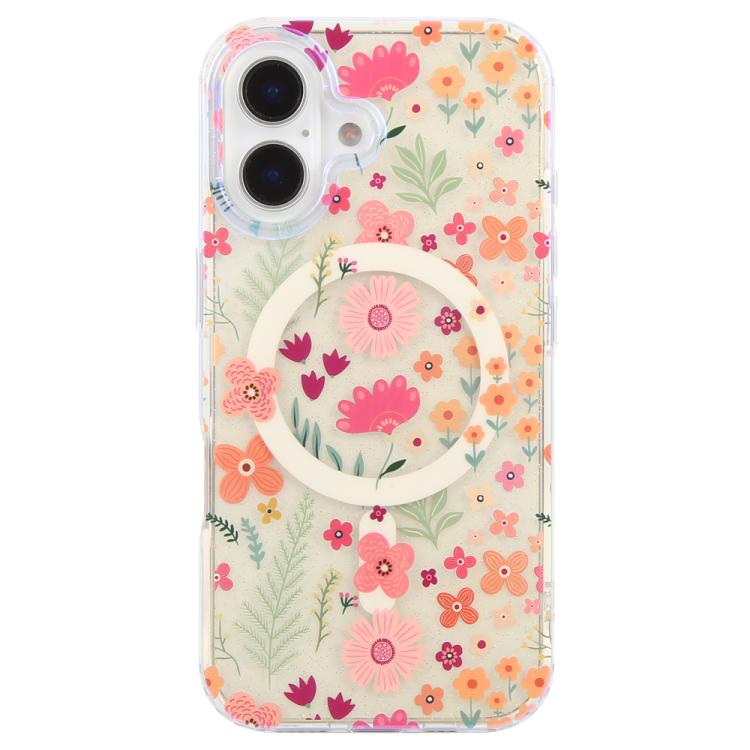 For iPhone 16 Plus IMD Blue Light Jungle Series Magnetic Phone Case