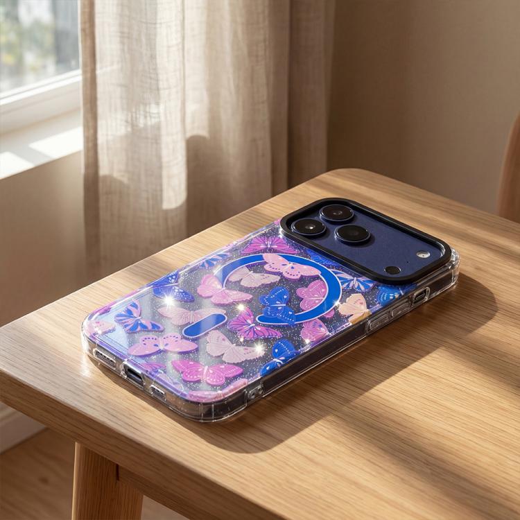 For iPhone 16 Plus IMD Blue Light Jungle Series Magnetic Phone Case