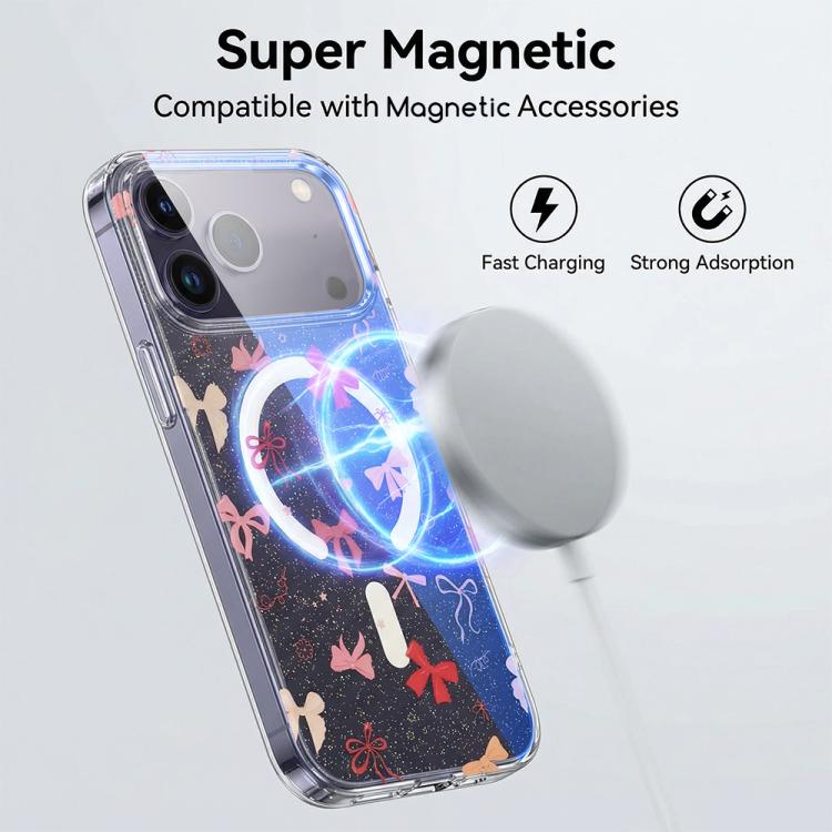 For iPhone 16 Pro Max IMD Blue Light Jungle Series Magnetic Phone Case