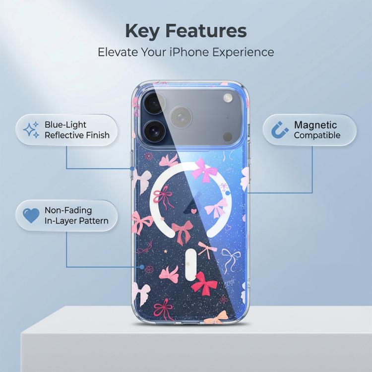 For iPhone Air IMD Blue Light Jungle Series Magnetic Phone Case