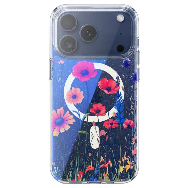 For iPhone 17 Pro IMD Blue Light Jungle Series Magnetic Phone Case