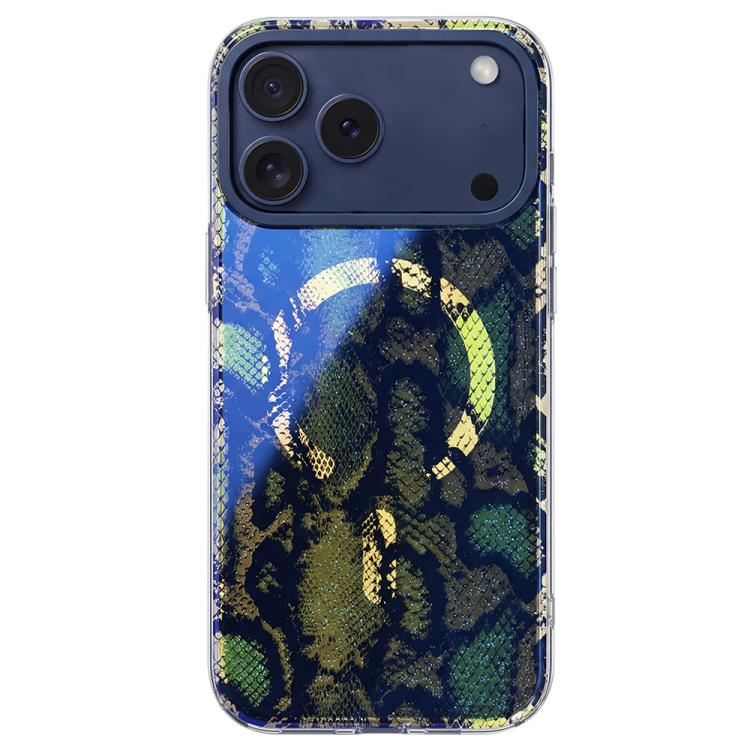 For iPhone 17 Pro IMD Blue Light Jungle Series Magnetic Phone Case