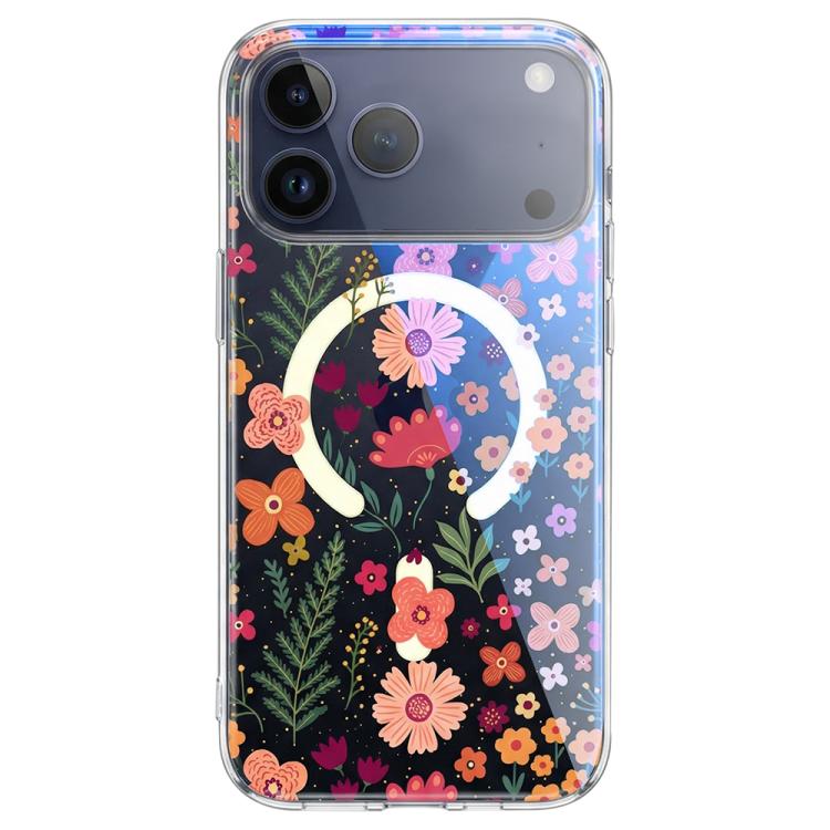 For iPhone 17 Pro Max IMD Blue Light Jungle Series Magnetic Phone Case