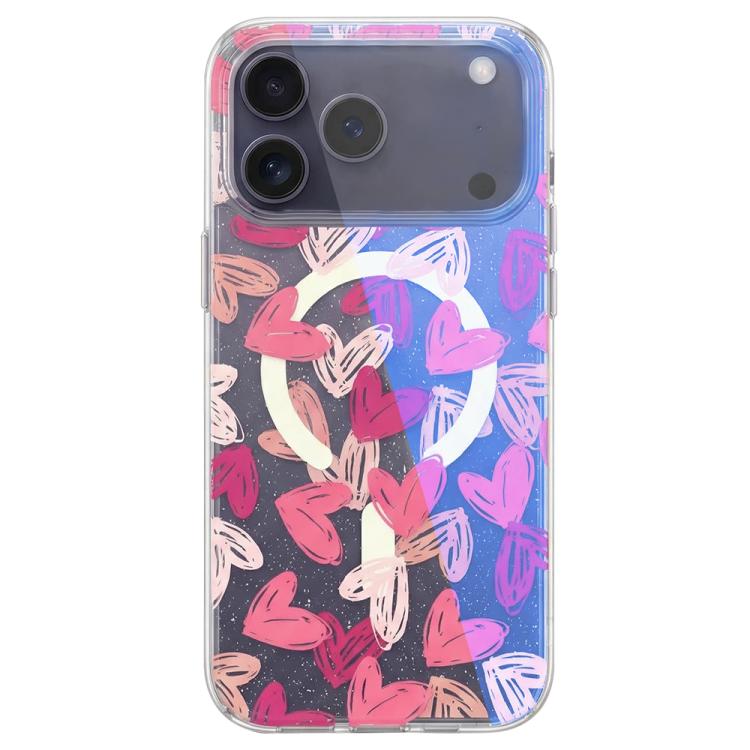 For iPhone 17 Pro Max IMD Blue Light Jungle Series Magnetic Phone Case