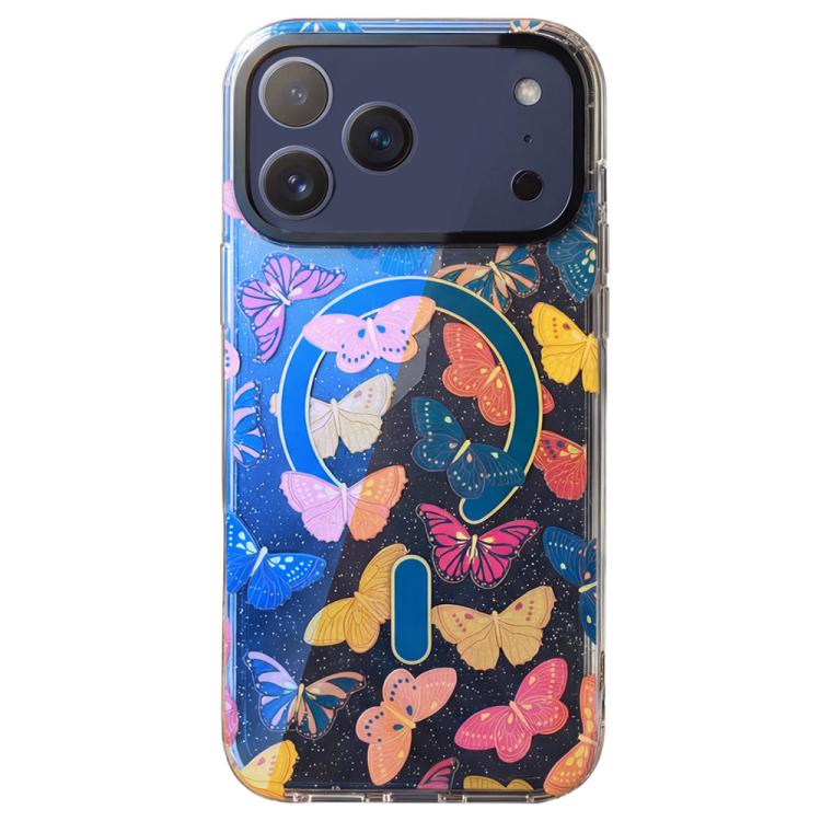 For iPhone 17 Pro Max IMD Blue Light Jungle Series Magnetic Phone Case