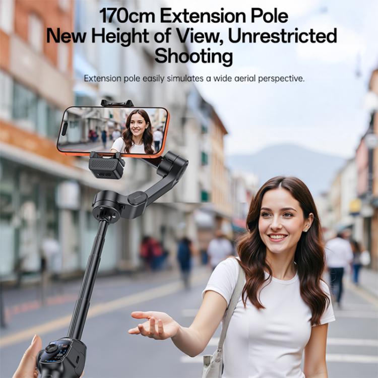 Yesido SF32 Telescopic 3-Axis Gimbal Selfie Stick - Black