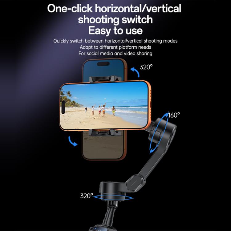 Yesido SF32 Telescopic 3-Axis Gimbal Selfie Stick - Black
