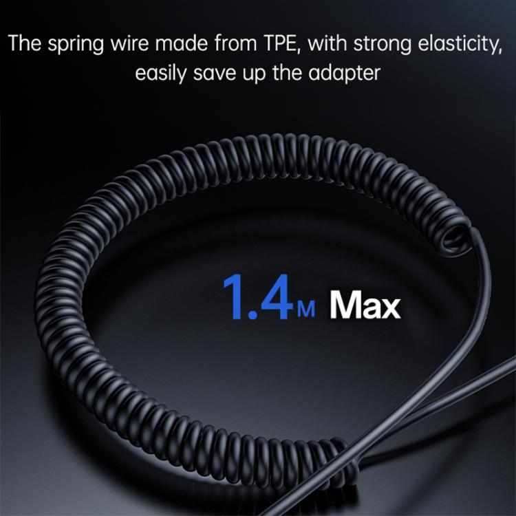 Yesido YAU82 AUX 3.5mm Car Bluetooth 5.0 Audio Adapter - Black