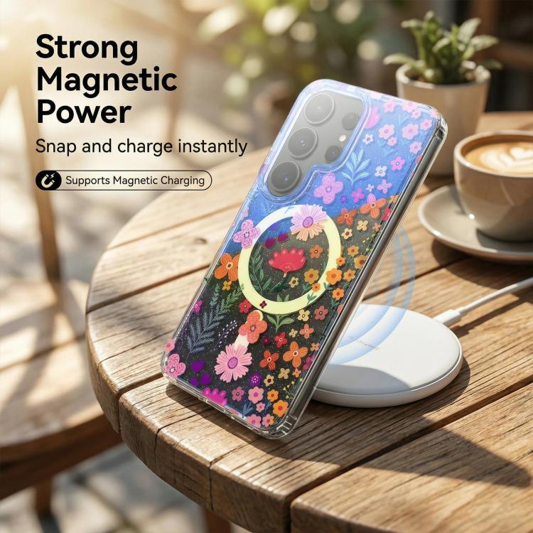 For Samsung Galaxy S24 5G IMD Blue Light Jungle Series Magnetic Phone Case
