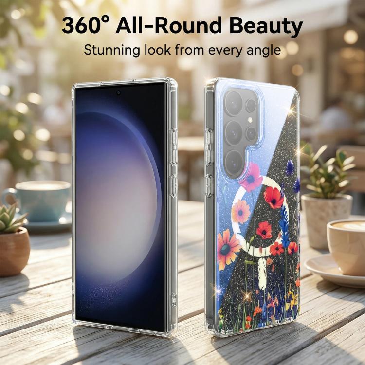For Samsung Galaxy S24 5G IMD Blue Light Jungle Series Magnetic Phone Case