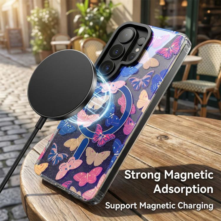 For Samsung Galaxy S24 Ultra 5G IMD Blue Light Jungle Series Magnetic Phone Case