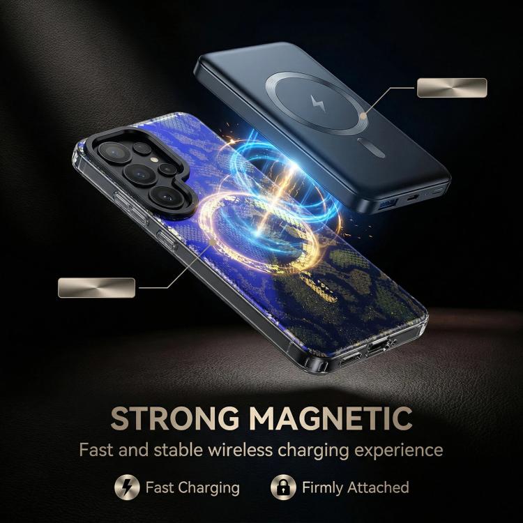 For Samsung Galaxy S25 FE 5G IMD Blue Light Jungle Series Magnetic Phone Case