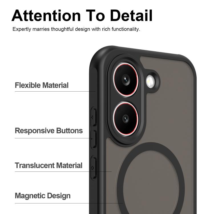 For Redmi Turbo 5 5G / Poco X8 Pro 5G Fan Dun Series TPU Hybrid PC Frosted Magsafe Phone Case