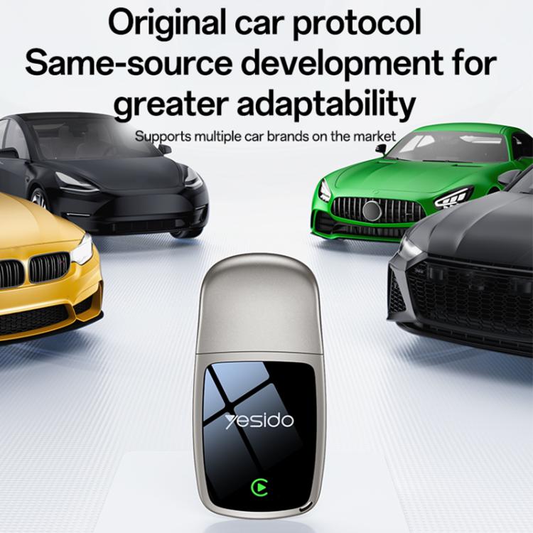 Yesido KM29 Wired to Wireless CarPlay Converter - Gold