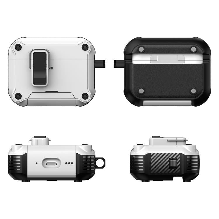 For AirPods Pro 3 Safety Buckle Magnetic Auto Pop-Up Earphones Protective Case With Holder
