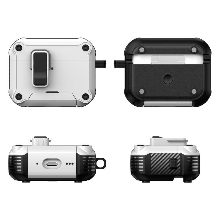 For AirPods Pro 2 Safety Buckle Magnetic Auto Pop-Up Earphones Protective Case With Holder