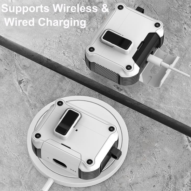 For AirPods Pro 2 Safety Buckle Magnetic Auto Pop-Up Earphones Protective Case With Holder