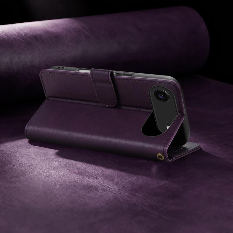 For iPhone Air AZNS A2 Series Tri-Card Wallet RFID Vegan Leather Phone Case with Strap