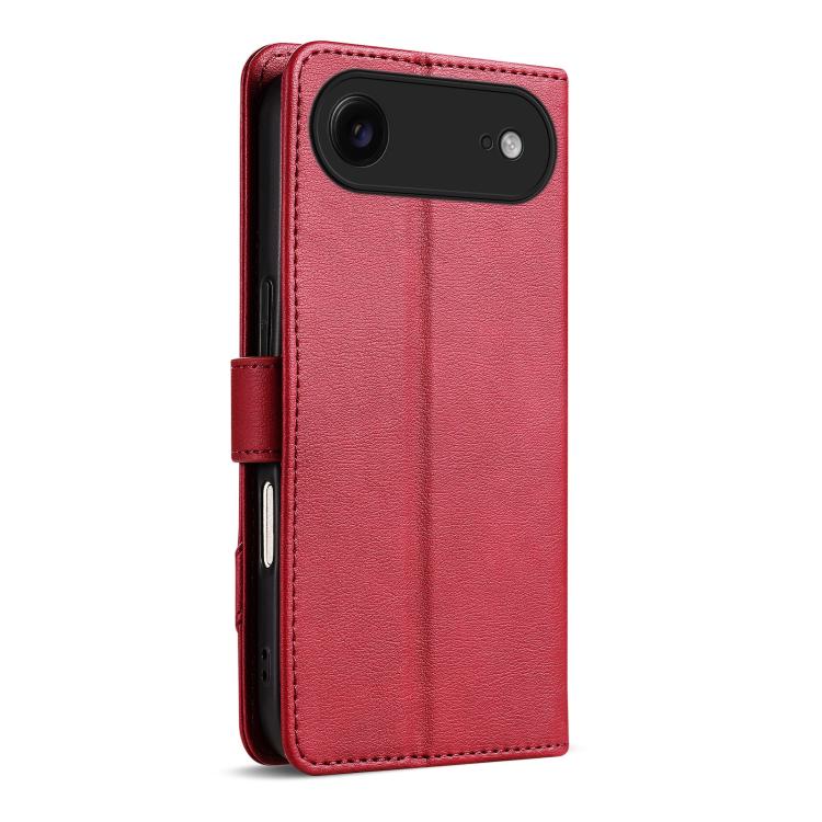 For iPhone Air AZNS A2 Series Tri-Card Wallet RFID Vegan Leather Phone Case with Strap