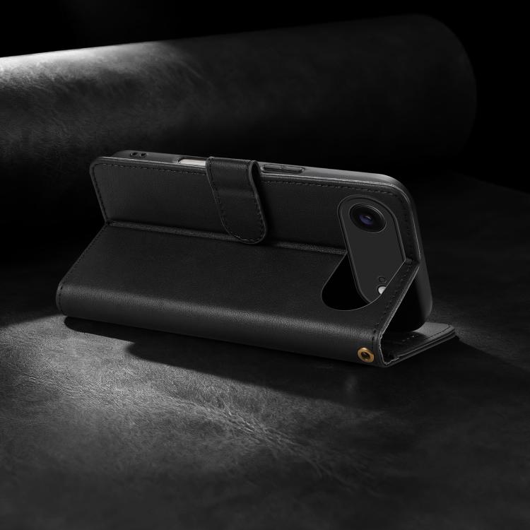 For iPhone Air AZNS A2 Series Tri-Card Wallet RFID Vegan Leather Phone Case with Strap
