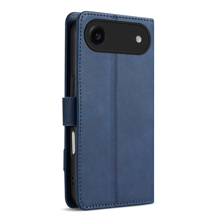 For iPhone Air AZNS A2 Series Tri-Card Wallet RFID Vegan Leather Phone Case with Strap