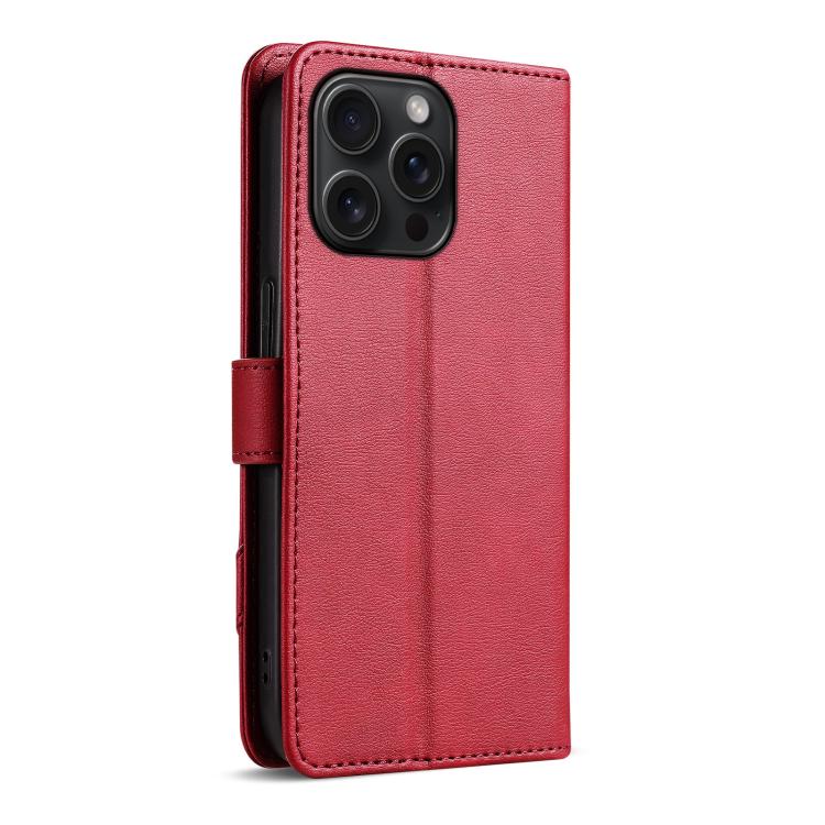 For iPhone 13 Pro Max AZNS A2 Series Tri-Card Wallet RFID Vegan Leather Phone Case with Strap