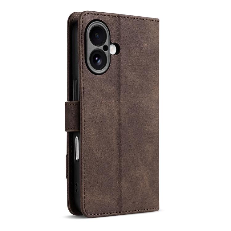 For iPhone 17 AZNS A2 Series Tri-Card Wallet RFID Vegan Leather Phone Case with Strap