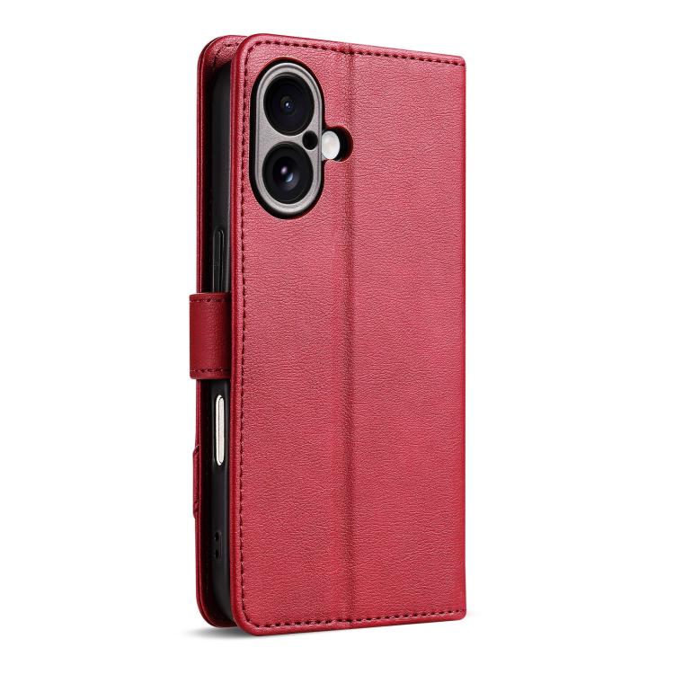 For iPhone 17 AZNS A2 Series Tri-Card Wallet RFID Vegan Leather Phone Case with Strap