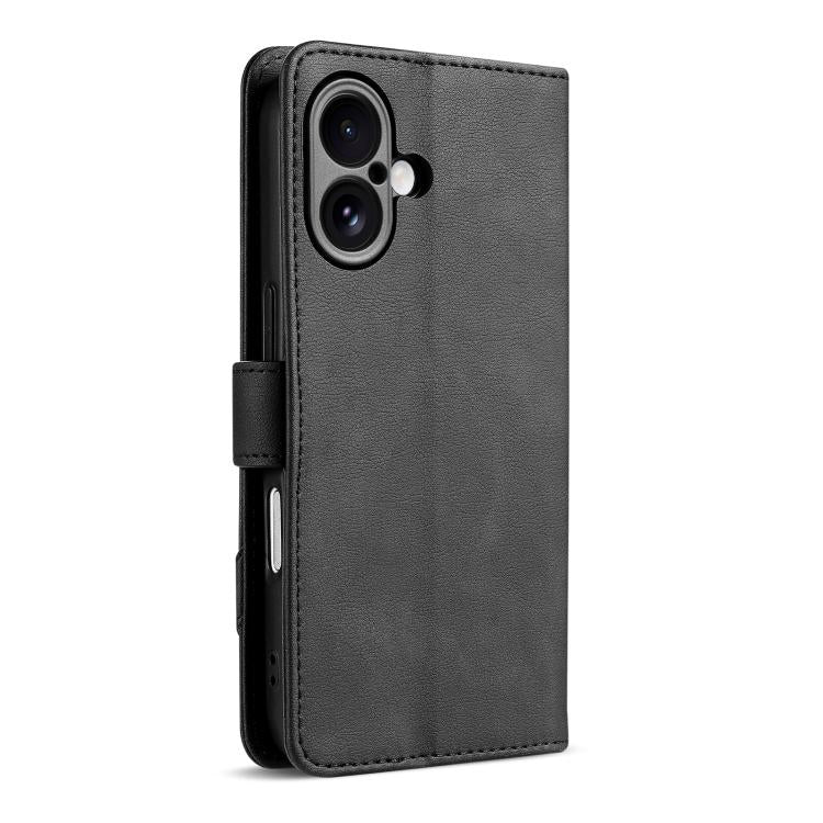 For iPhone 17 AZNS A2 Series Tri-Card Wallet RFID Vegan Leather Phone Case with Strap