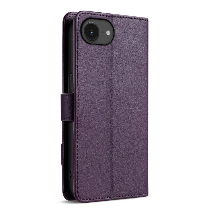 For iPhone 17e / 16e AZNS A2 Series Tri-Card Wallet RFID Vegan Leather Phone Case with Strap