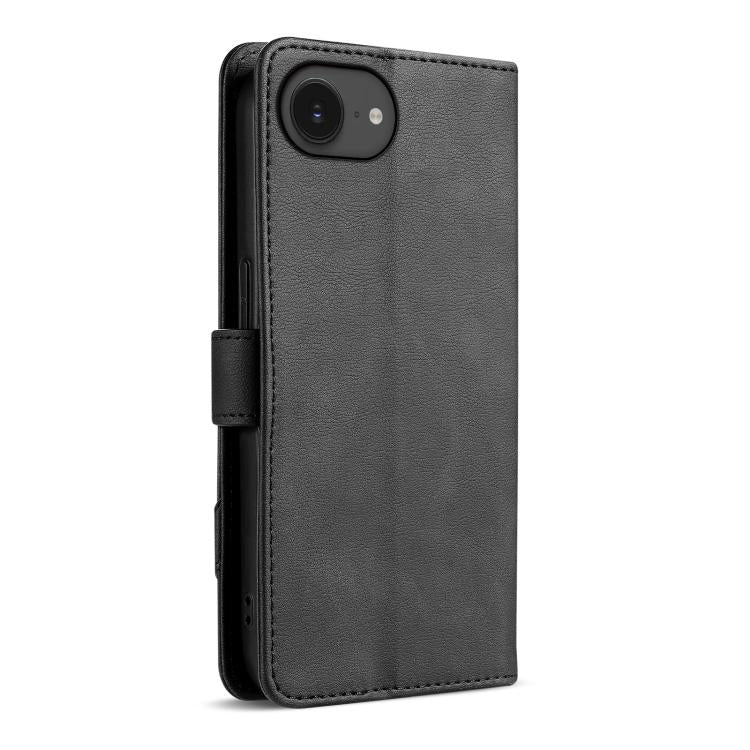 For iPhone 17e / 16e AZNS A2 Series Tri-Card Wallet RFID Vegan Leather Phone Case with Strap