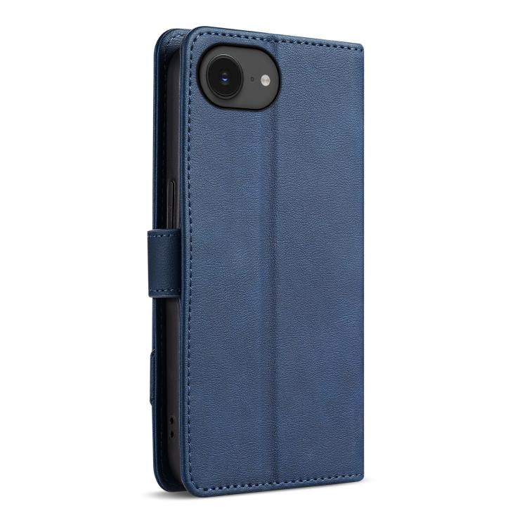 For iPhone 17e / 16e AZNS A2 Series Tri-Card Wallet RFID Vegan Leather Phone Case with Strap