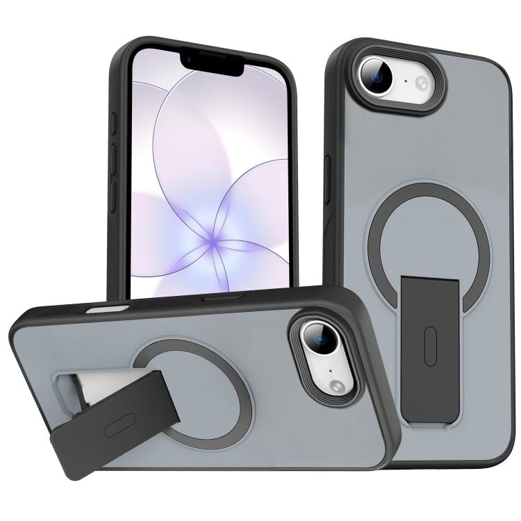 For iPhone 16e / 17e Skin Feel Invisible Kickstand MagSafe Phone Case