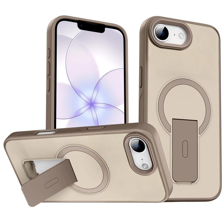 For iPhone 16e / 17e Skin Feel Invisible Kickstand MagSafe Phone Case