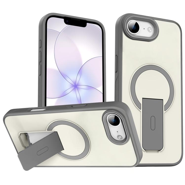 For iPhone 16e / 17e Skin Feel Invisible Kickstand MagSafe Phone Case