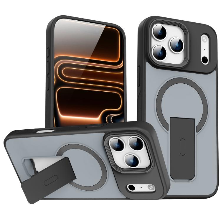 For iPhone 17 Pro Max Skin Feel Invisible Kickstand MagSafe Phone Case