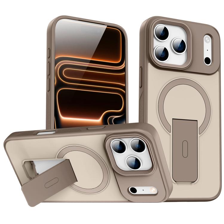 For iPhone 17 Pro Max Skin Feel Invisible Kickstand MagSafe Phone Case