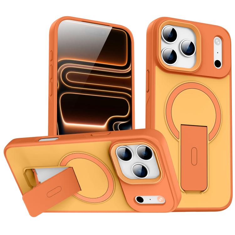 For iPhone 17 Pro Skin Feel Invisible Kickstand MagSafe Phone Case