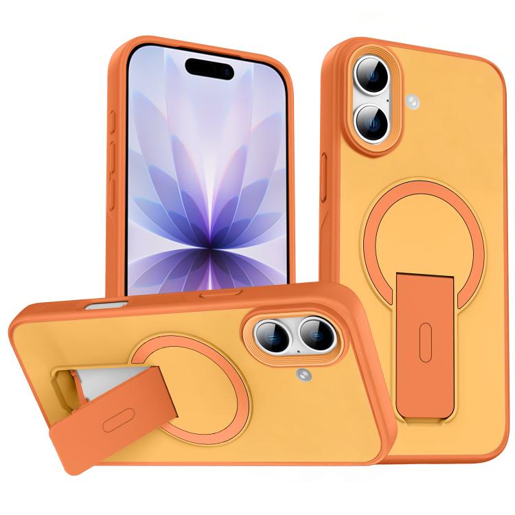 For iPhone 17 Skin Feel Invisible Kickstand MagSafe Phone Case