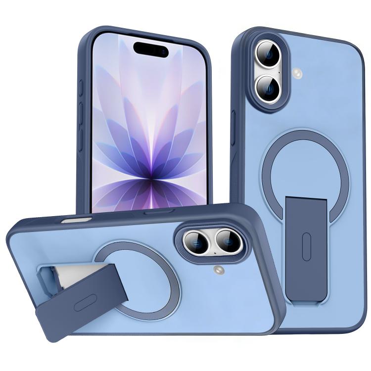 For iPhone 17 Skin Feel Invisible Kickstand MagSafe Phone Case