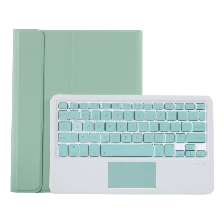 T098B-A Pressed Skin Texture TPU Detachable Candy Colors Bluetooth Keyboard Tablet Case for iPad Air 4 10.9 inch (2020), with Stand & Pen Slot & Touch