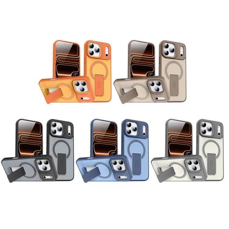 For iPhone 17 Pro Max Skin Feel Invisible Kickstand MagSafe Phone Case