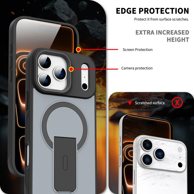 For iPhone 17 Pro Max Skin Feel Invisible Kickstand MagSafe Phone Case