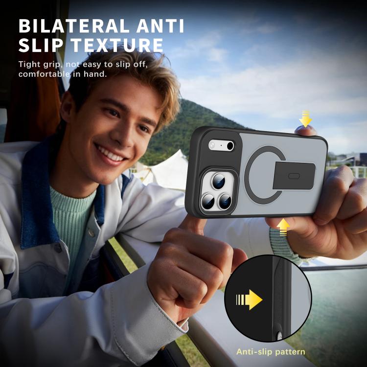 For iPhone 17 Pro Max Skin Feel Invisible Kickstand MagSafe Phone Case